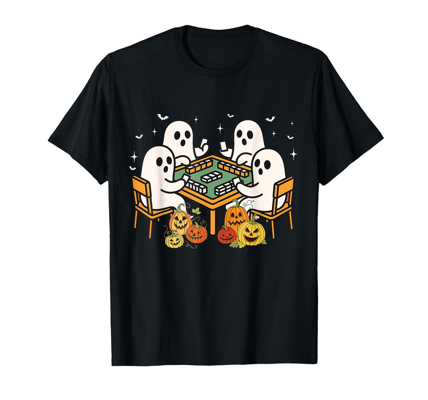 Bam Boo Halloween Ghost Mahjong Funny Costume Game Men Women T-Shirt