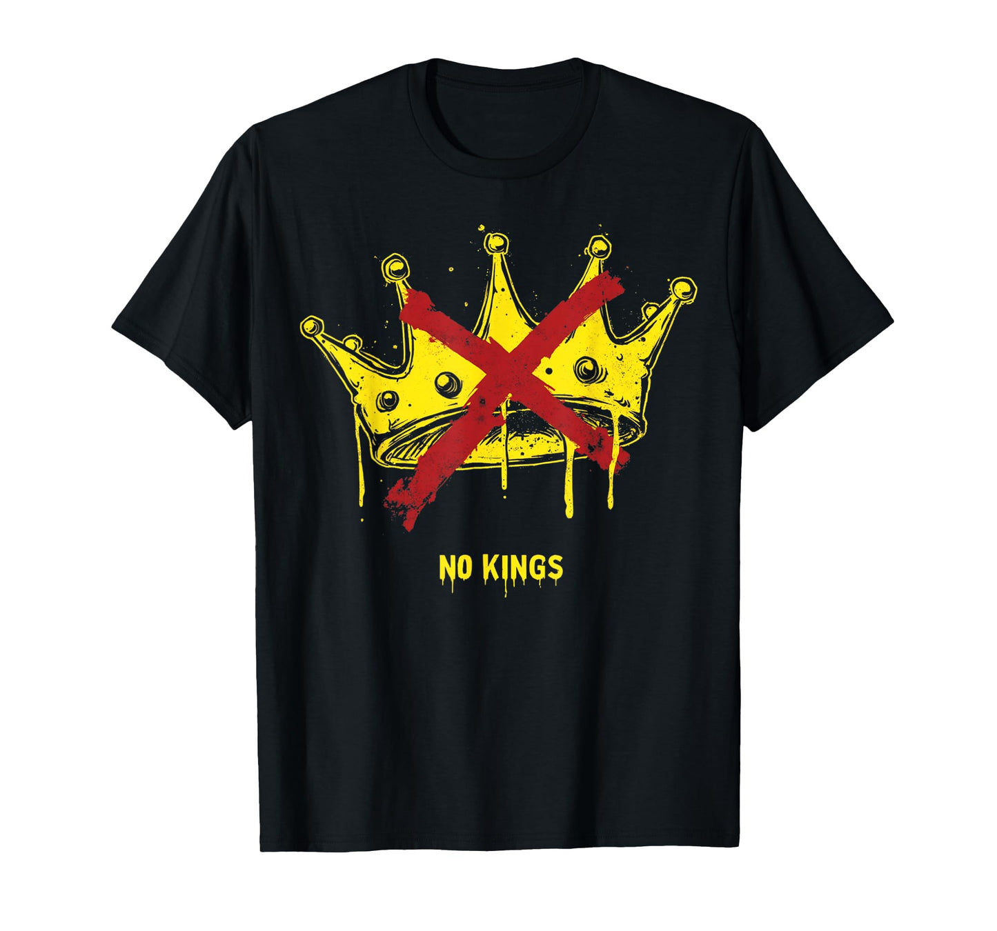 No Kings Protest Sign Defiant Voice Men Women Retro No Kings T-Shirt