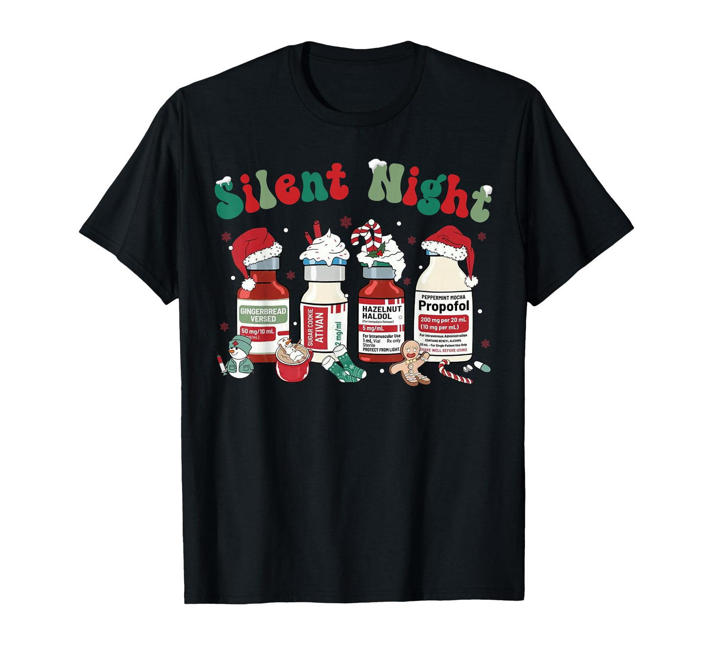 Funny Christmas Nurse Medical Christmas icu nicu RN ER Nurse T-Shirt