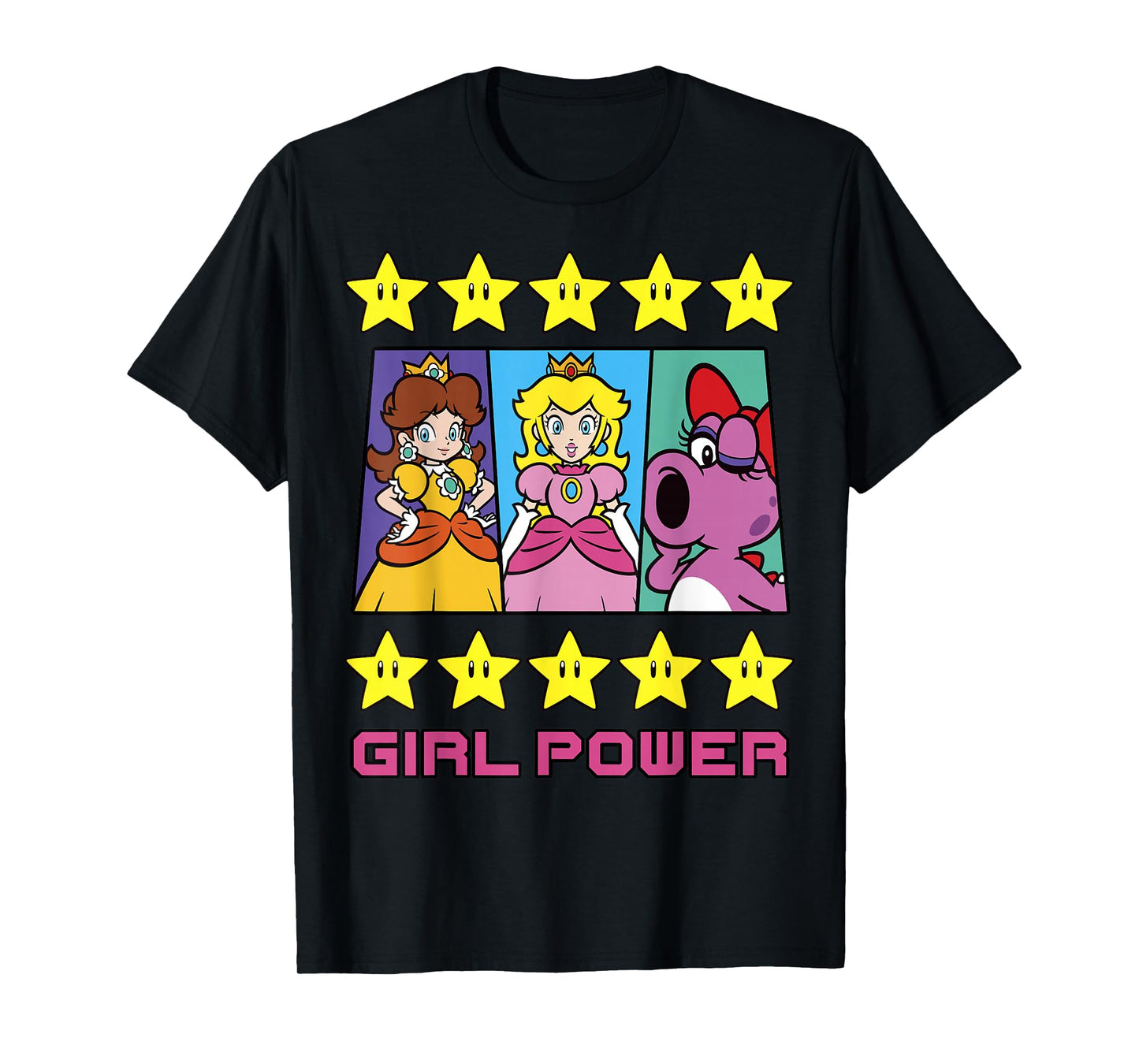 Super Mario Daisy Peach Birdo Girl Power Poster T-Shirt