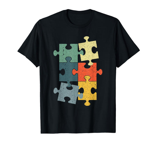 Cute Puzzle Piece Design For Men Women Puzzler Jigsaw Puzzle T-Shirt