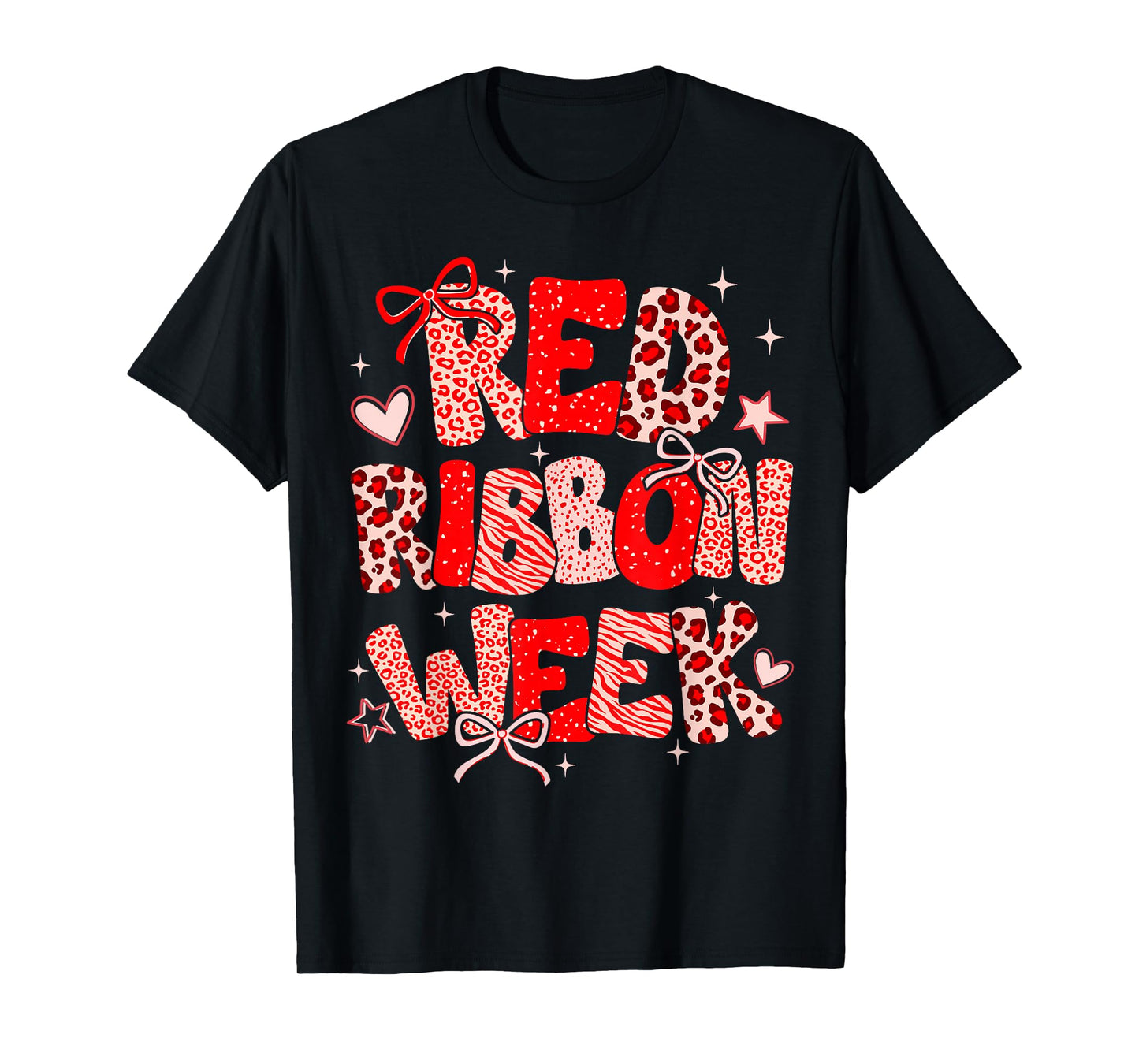 Red Ribbon Week Awareness Coquette Drug Free Anti-Drug T-Shirt