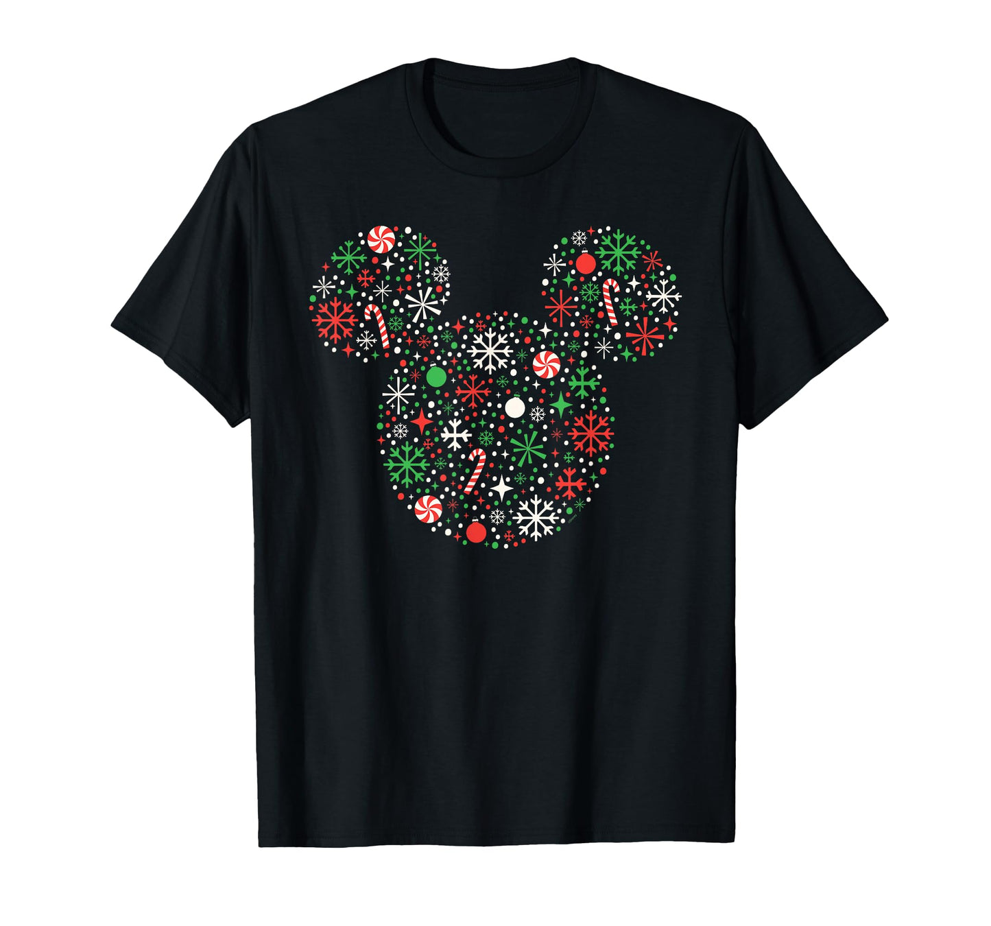 Disney Mickey Mouse Christmas Holiday Festive Filled Icon T-Shirt