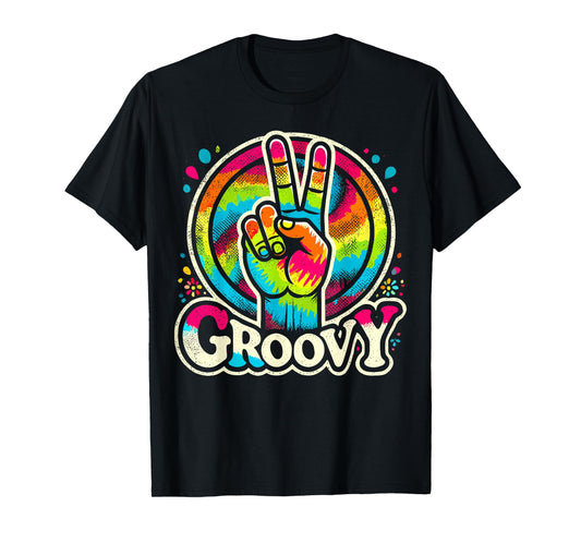 Groovy Peace Sign Retro Hippie T-Shirt