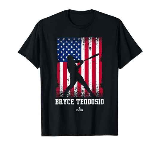 American Flag Swing Bryce Teodosio Prospect Baseball Fan T-Shirt