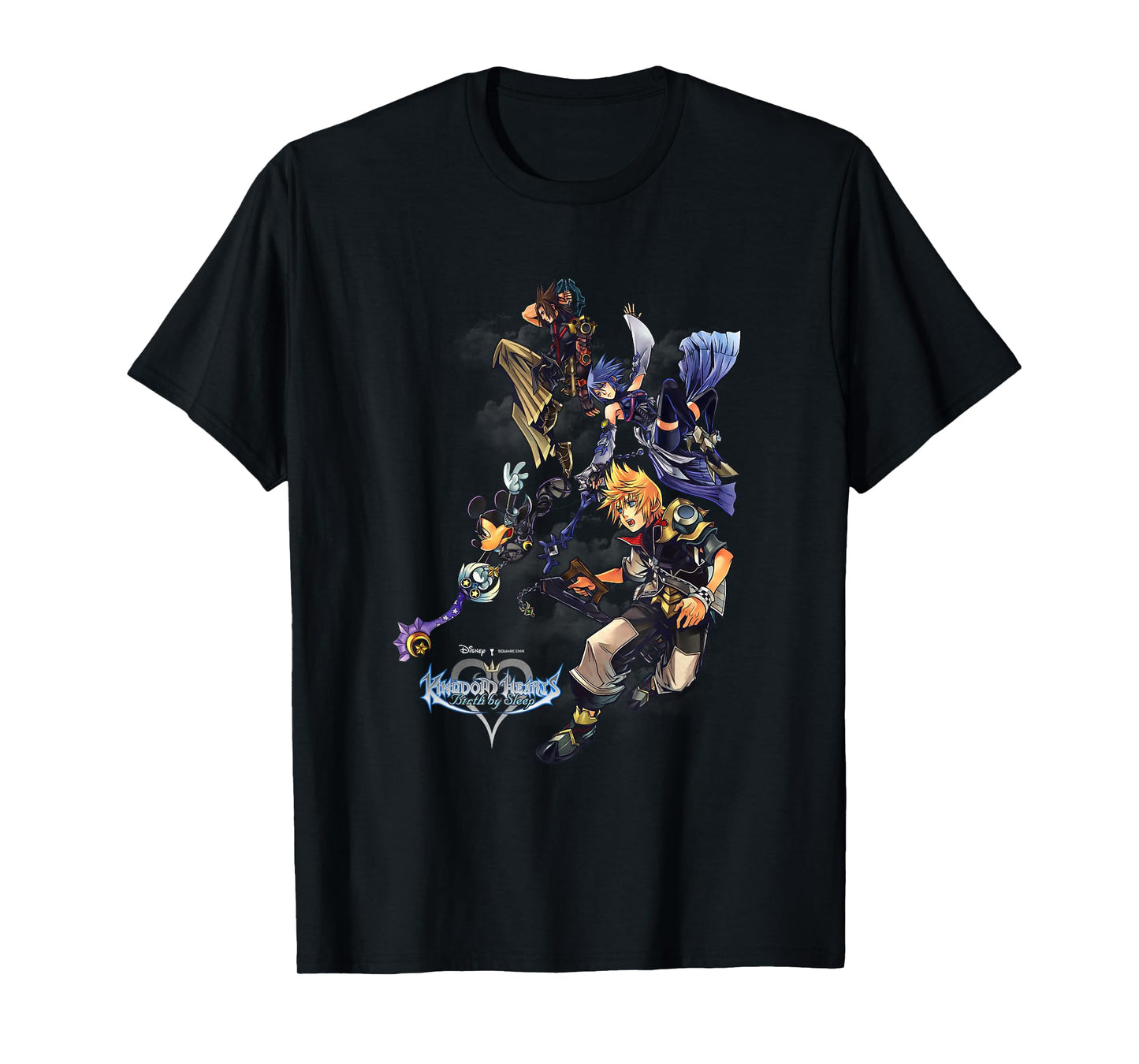 Disney Kingdom Hearts Mickey & Heroes Falling Group Shot T-Shirt