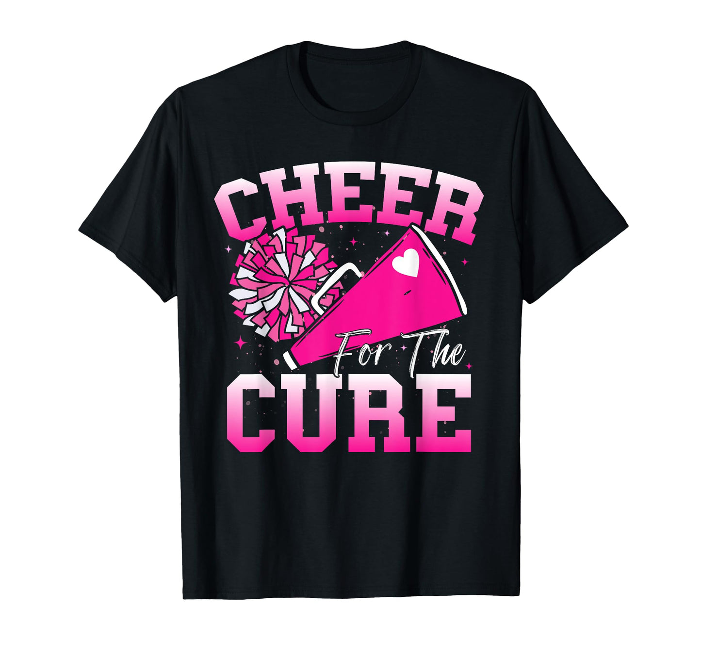 Cheer For The Cure Sport Breast Cancer Awareness Cheerleader T-Shirt