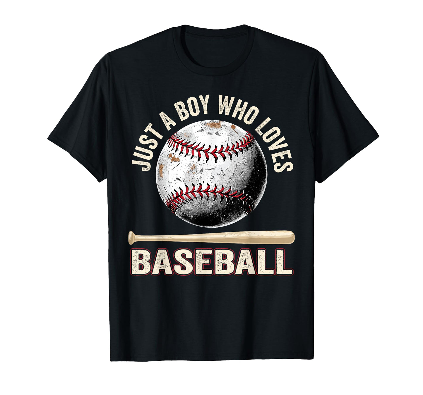 Just A Boy Who Loves Baseball Funny Fan Baseball Player T-Shirt