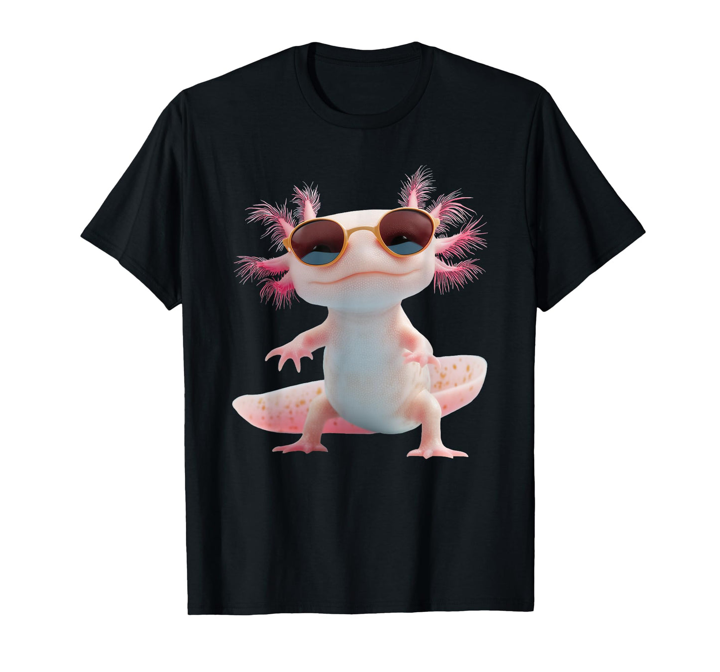 Axolotl Wearing Sunglasses Kawaii Funny Graphic T-Shirt