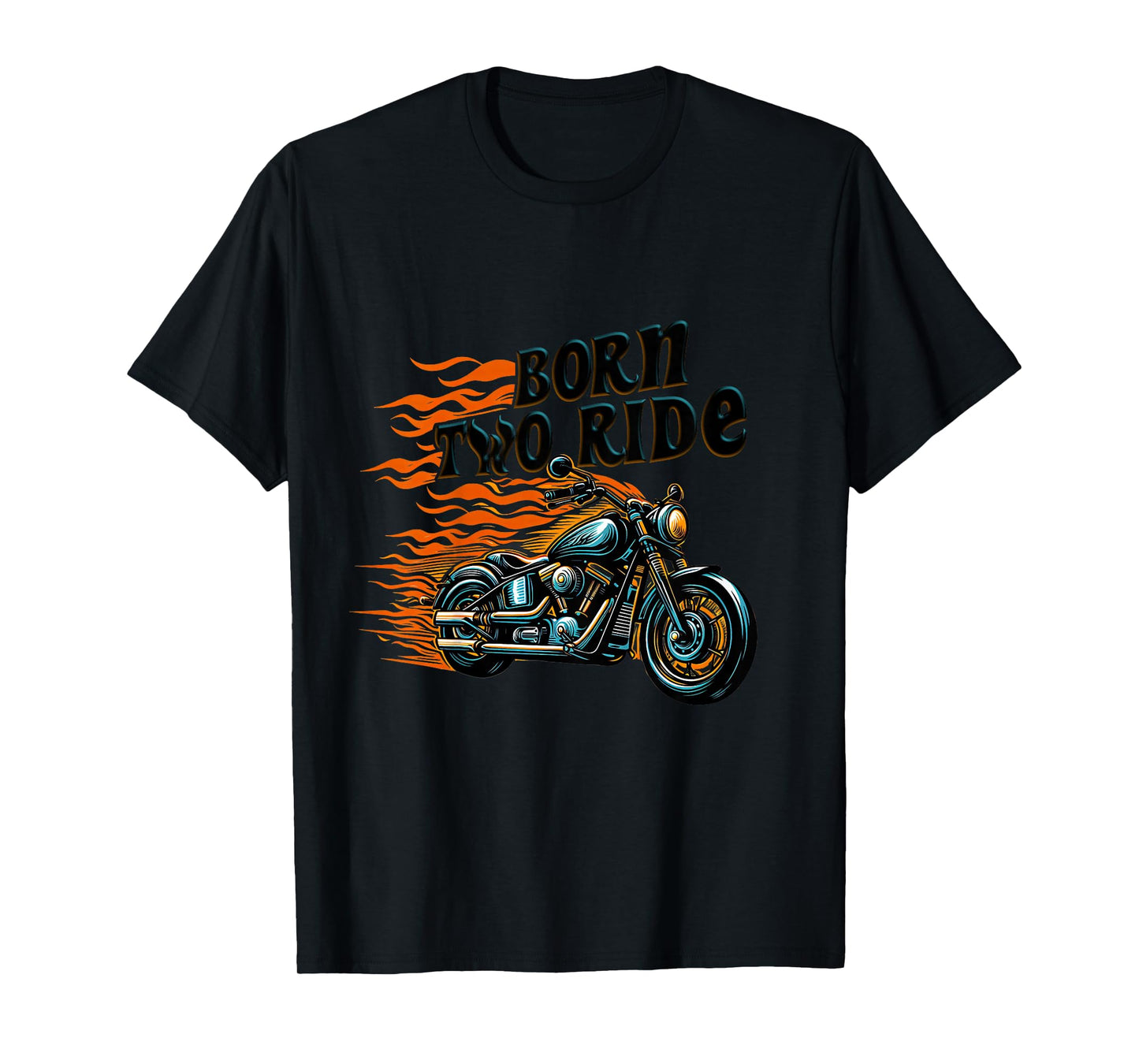 Kids Two 2 Years Old 2nd Birthday Boy Born Two Ride Motorcycle T-Shirt
