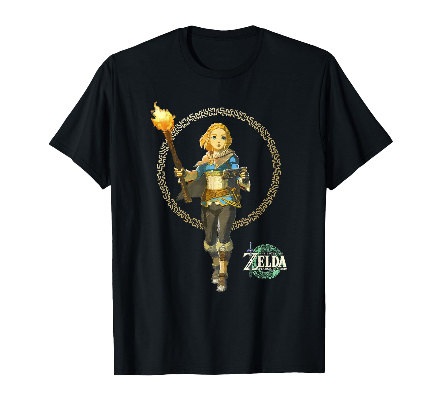 The Legend of Zelda Tears Of The Kingdom Zelda Runes Circle T-Shirt