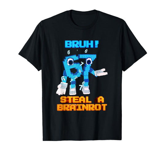 67 Six Seven 6-7 - Funny Steal Brainrot Kids Gaming Meme T-Shirt