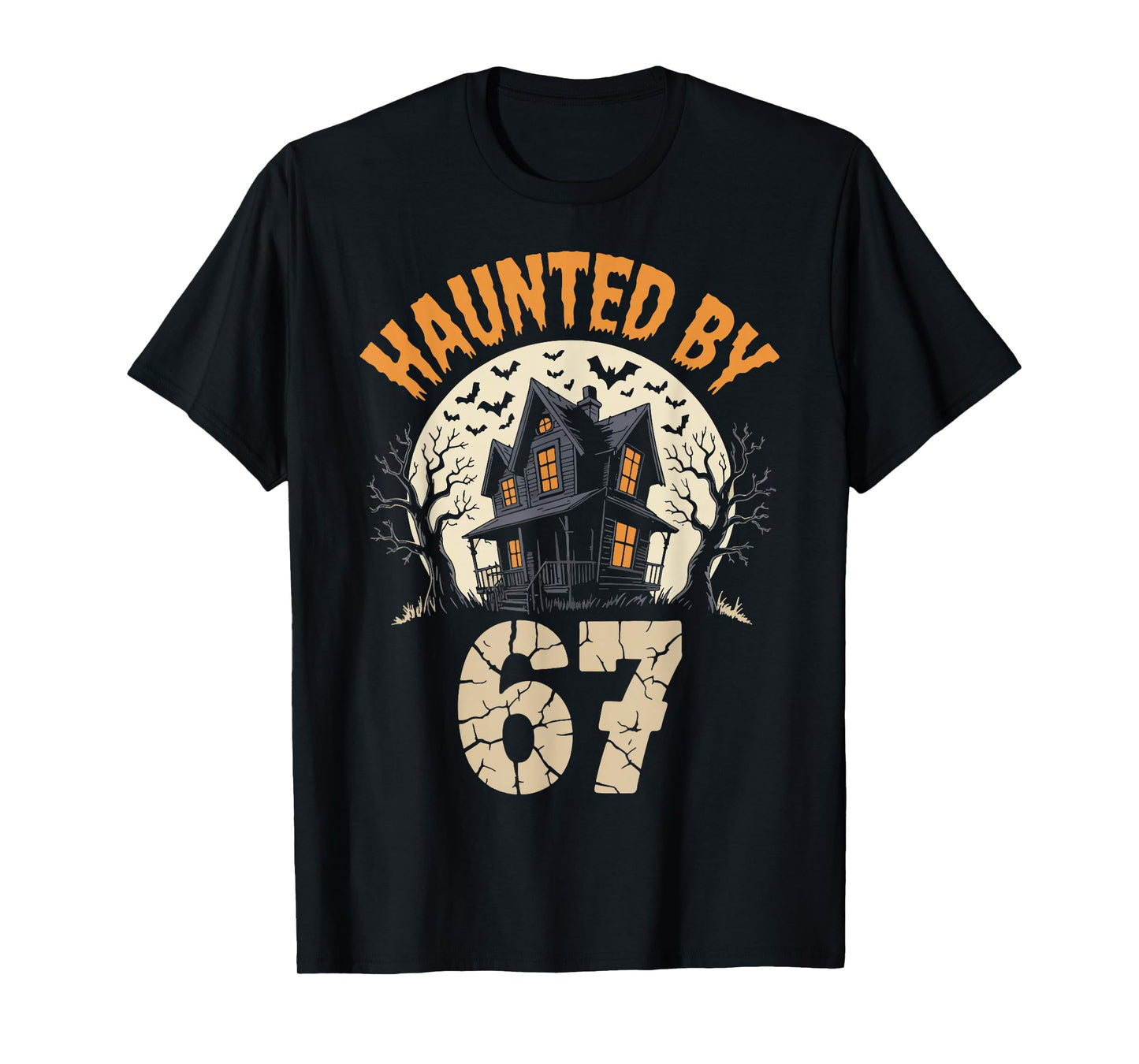 Haunted by 6-7 Brainrot Six Seven 67 Meme Halloween Costume T-Shirt