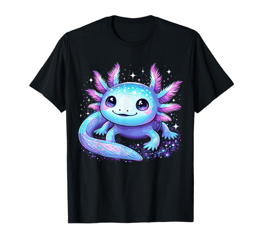 Cute Axolotl Galaxy Rainbow Colorful Axolotl T-Shirt