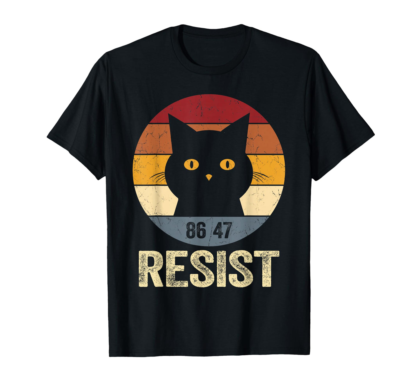 Resist Anti Trump Tee Retro Resist Anti Trump Cat 86 47 T-Shirt