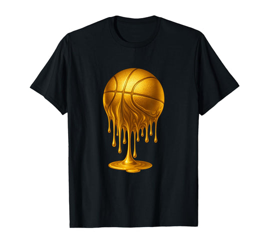 Dripping Gold Drip Basketball Game Day Player Coach Baller T-Shirt