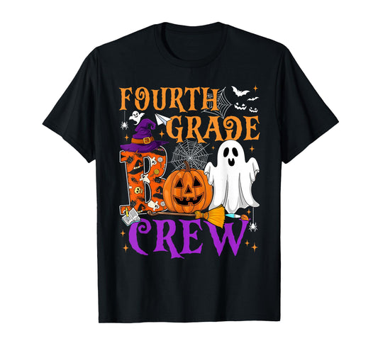 4th Grade Boo Crew Teacher Student Funny Halloween Costume T-Shirt