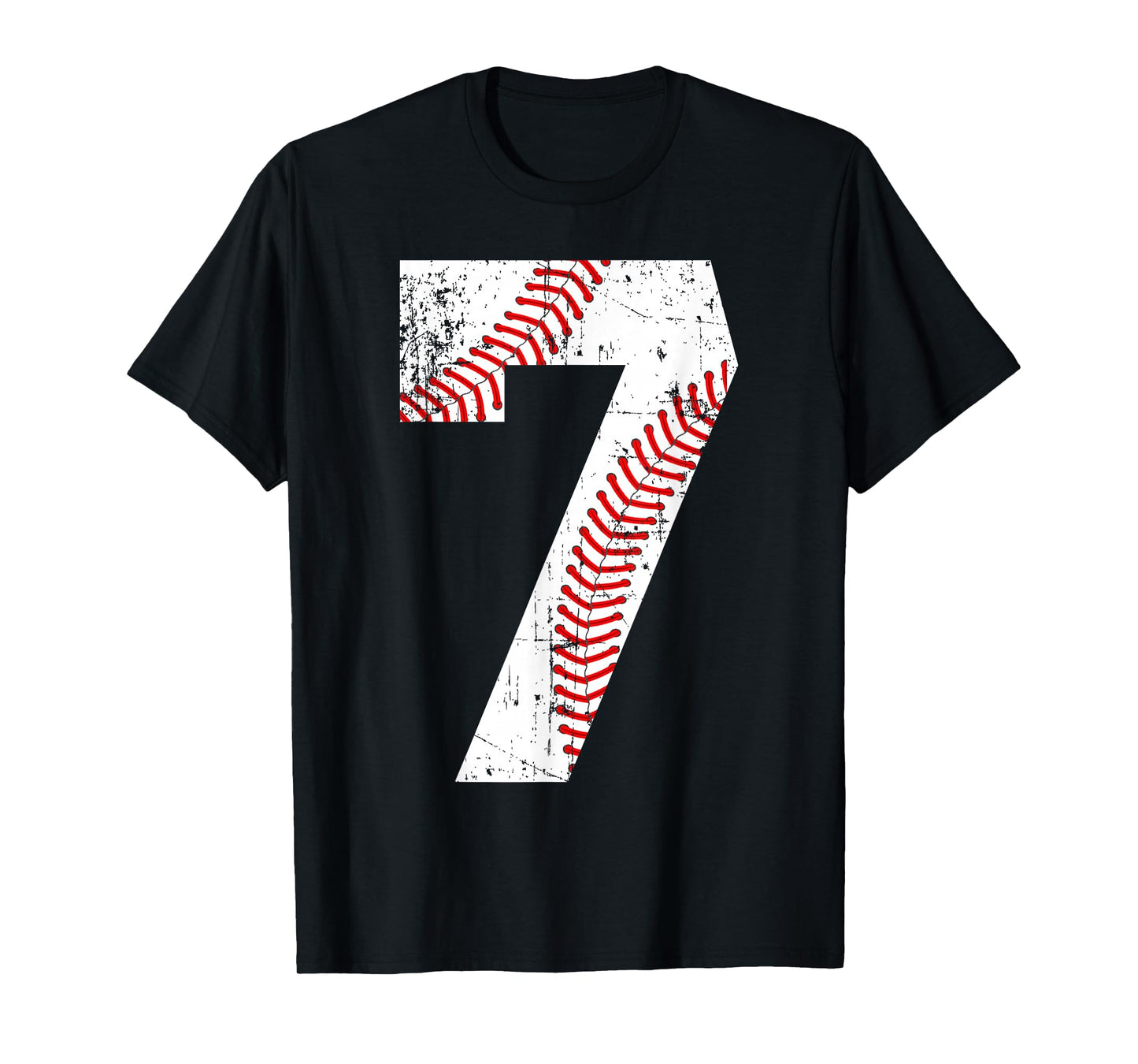 Vintage Baseball 7 Jersey Number T-Shirt