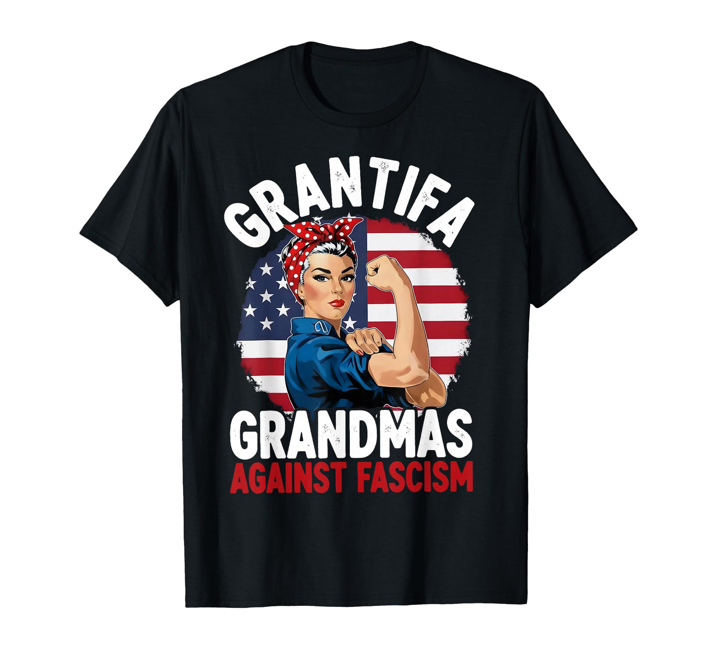 Grantifa Grandmas Against Fascism Flag Resist No Kings T-Shirt