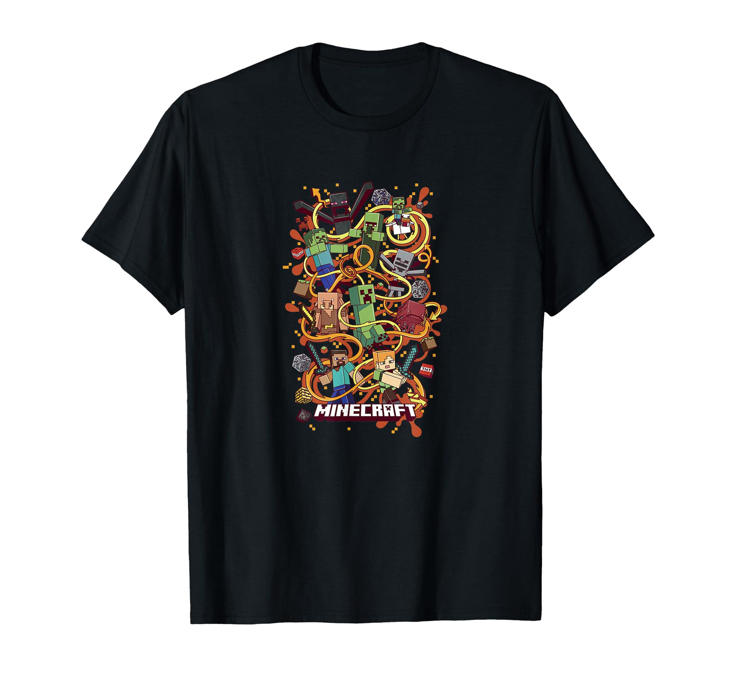 Minecraft Group Shot Funtage Arrow Composition T-Shirt