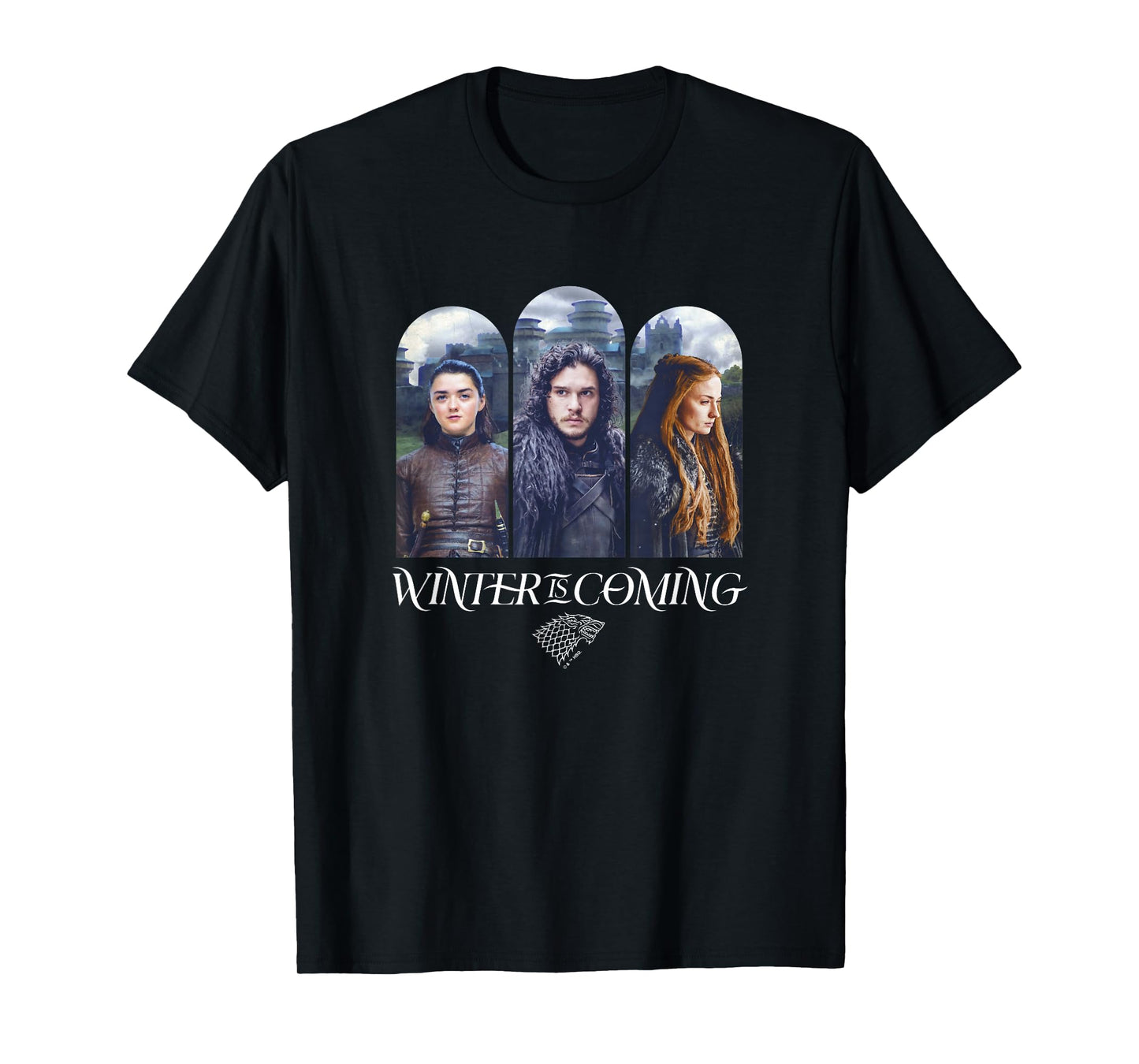 Game Of Thrones Winter Is Coming House Stark Portraits T-Shirt