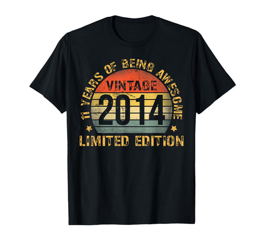 11 Year Old BDay Decorations Son Boy 11yr 2014 11th Birthday T-Shirt
