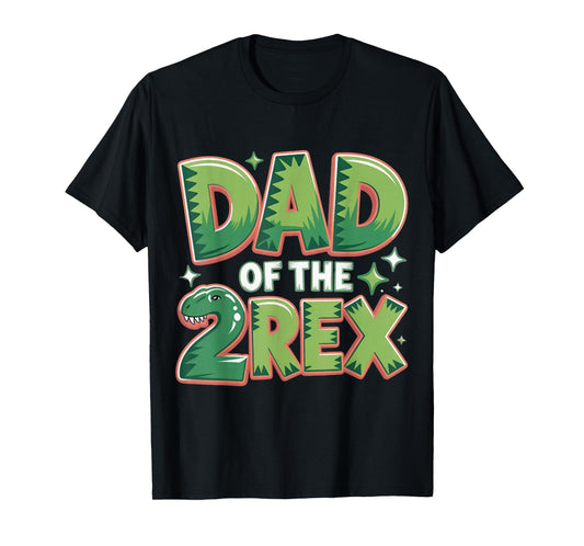 Dad of The Two Rex Birthday Dinosaur Family Matching T-Shirt
