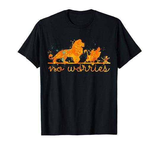 Disney The Lion King Group Shot No Worries Splatter T-Shirt