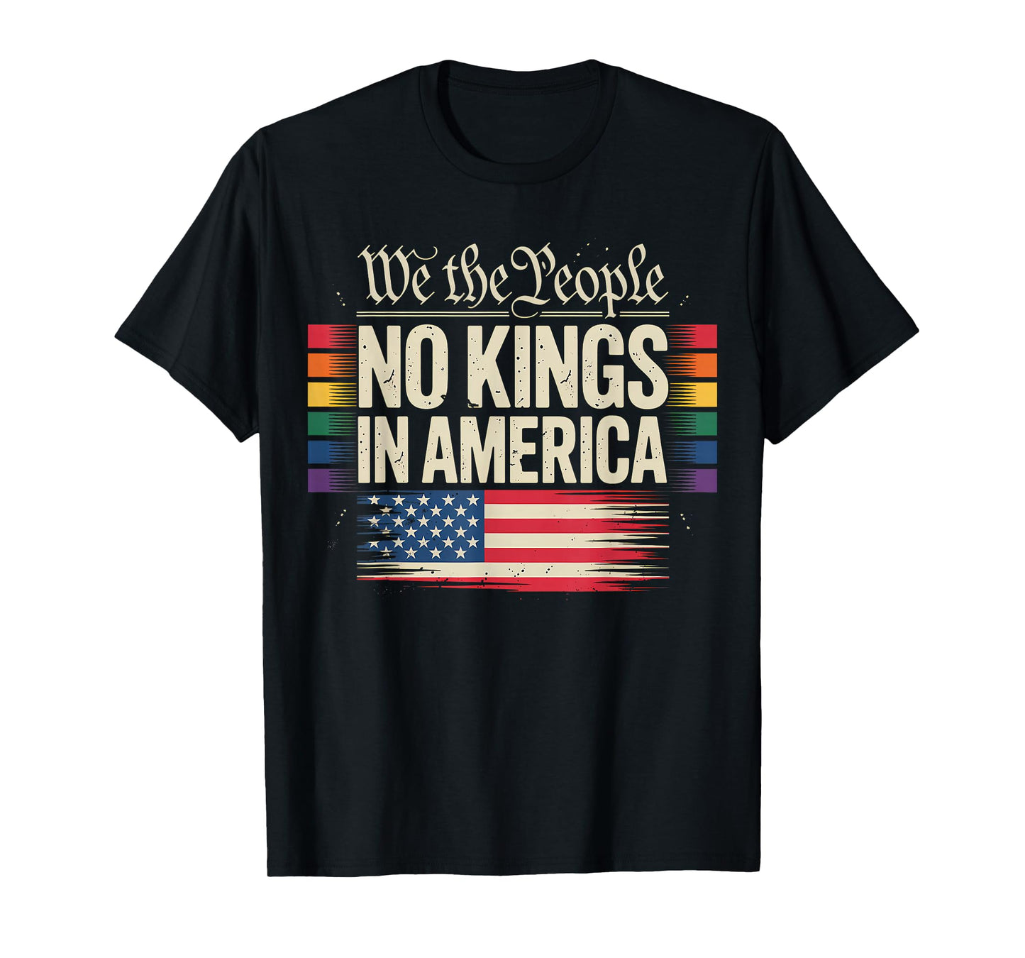 No Kings in America Patriotic Quote T-Shirt