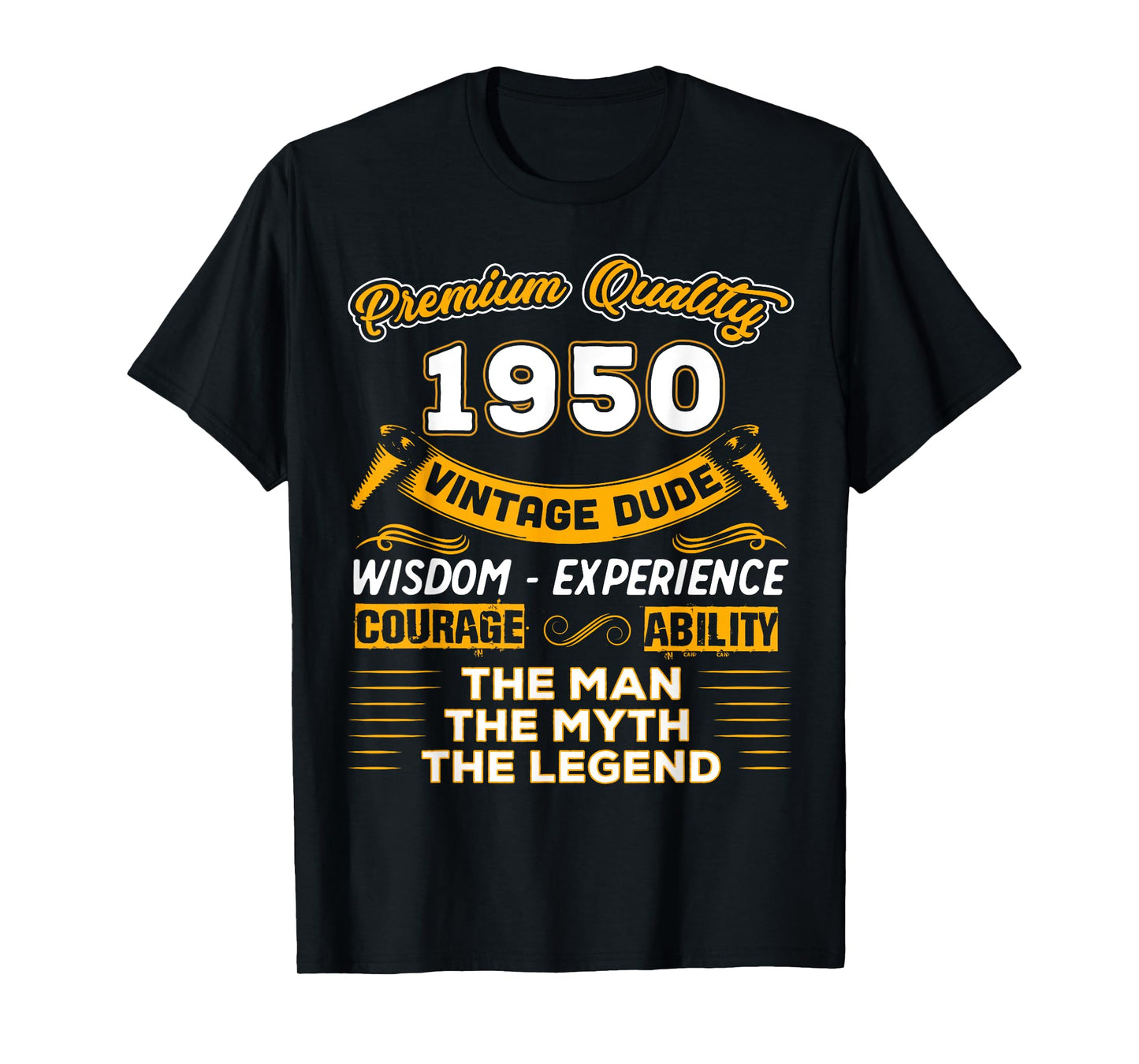 The Man Myth Legend 1950 75th Birthday Gift 75 Years Old T-Shirt