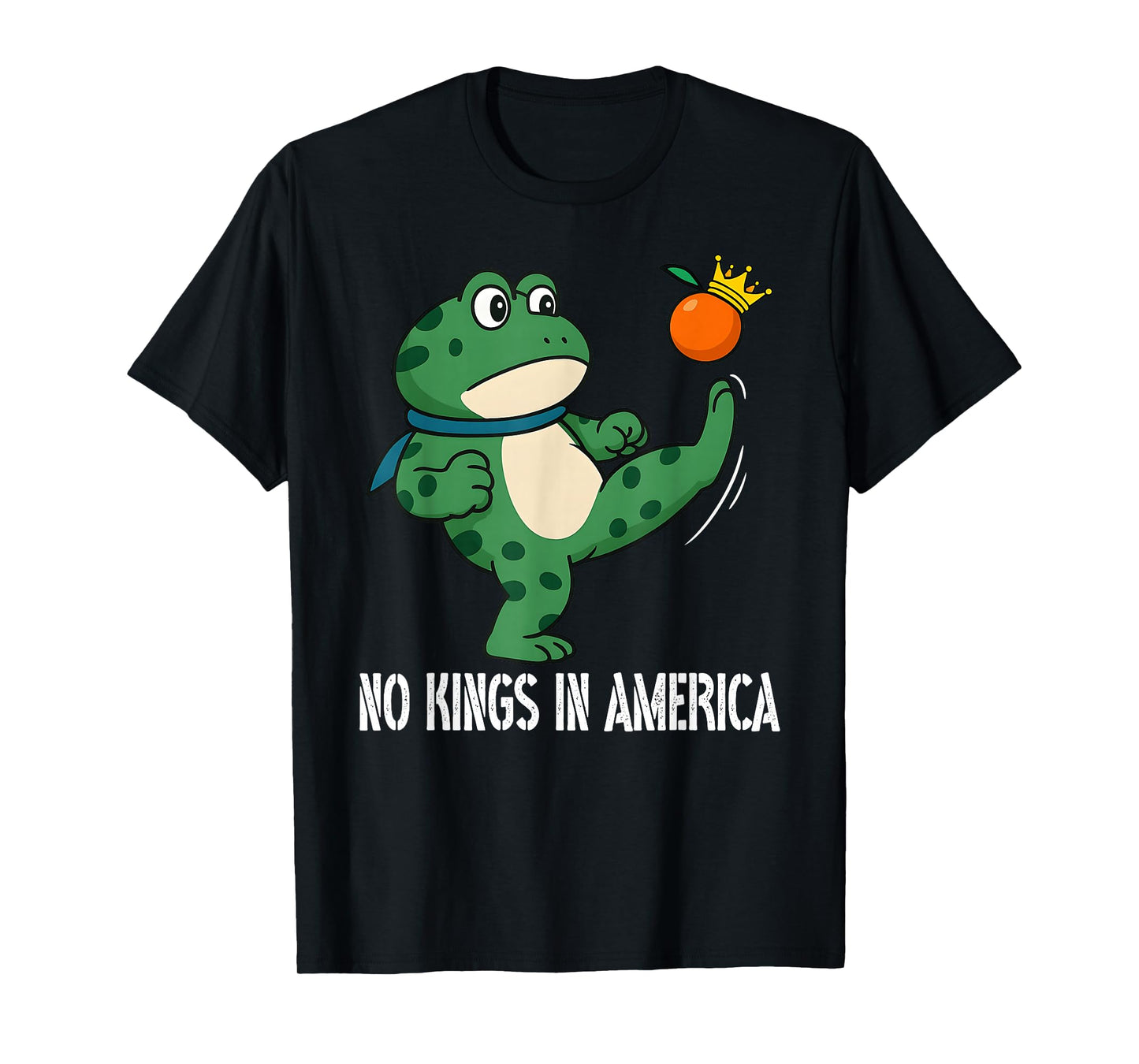 Funny No Kings Vintage Frog T-Shirt
