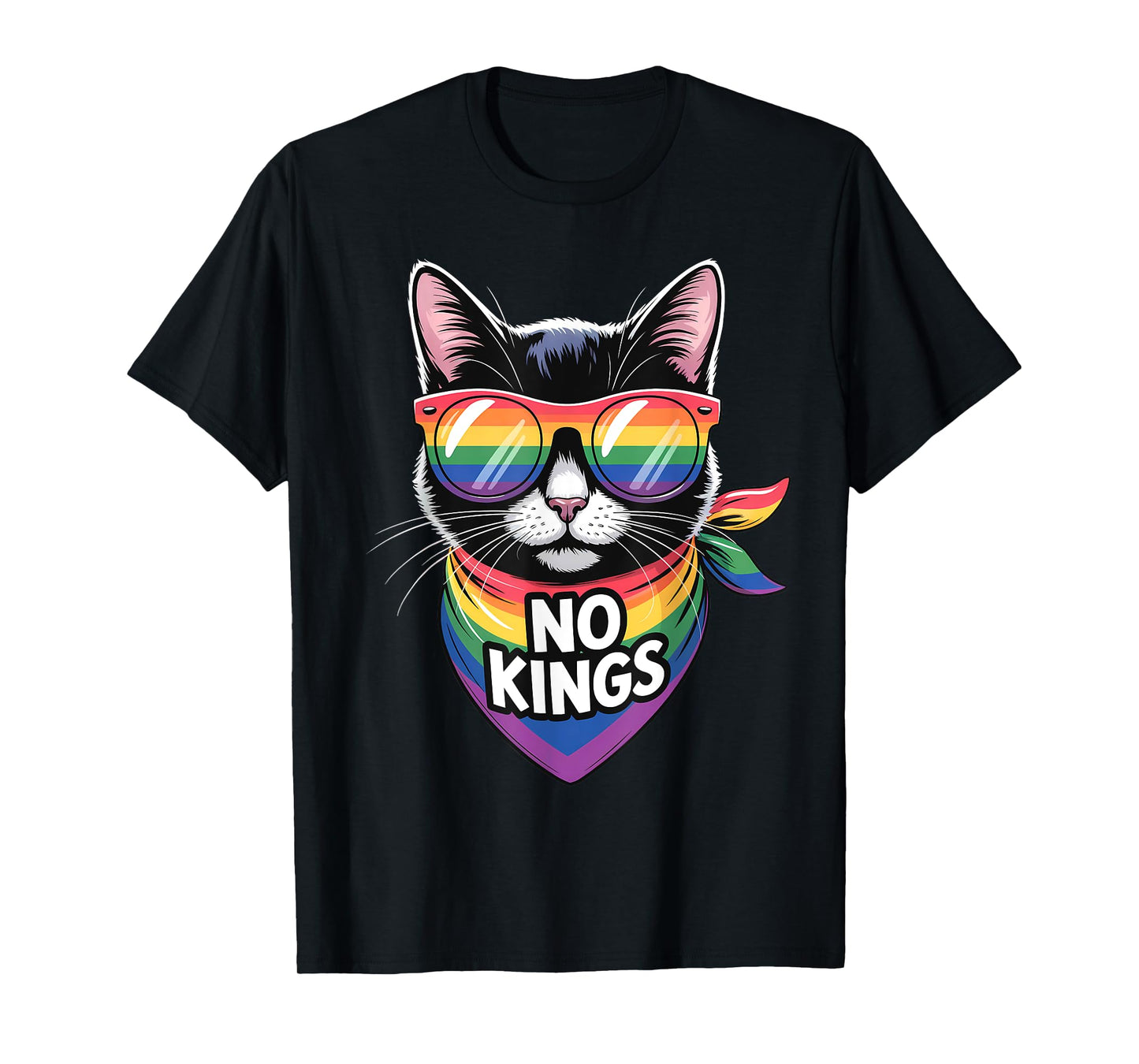 No Kings Pride Cat T-Shirt for Men Women