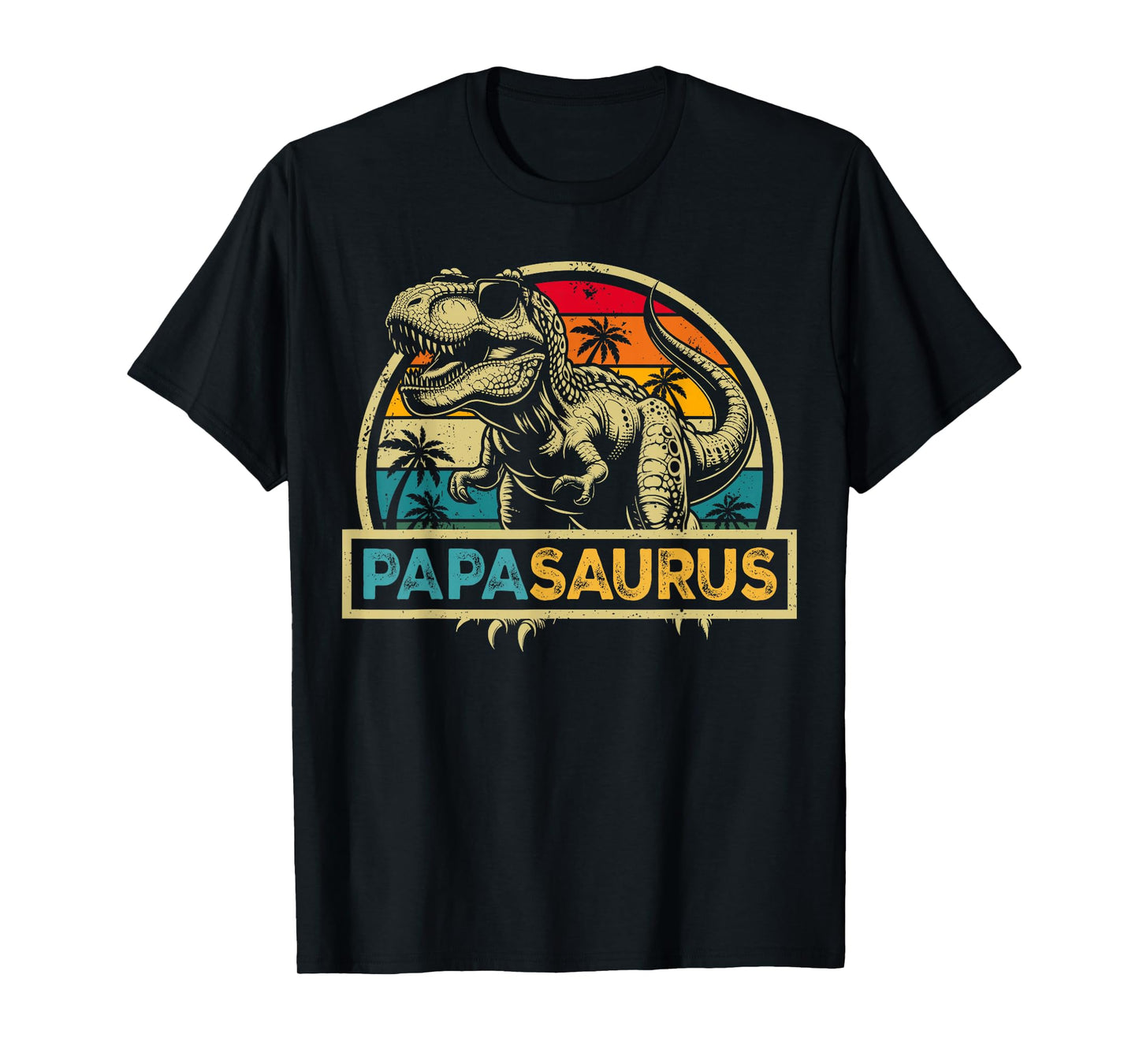 Papasaurus T Rex Dinosaur Papa Saurus Family Matching T-Shirt
