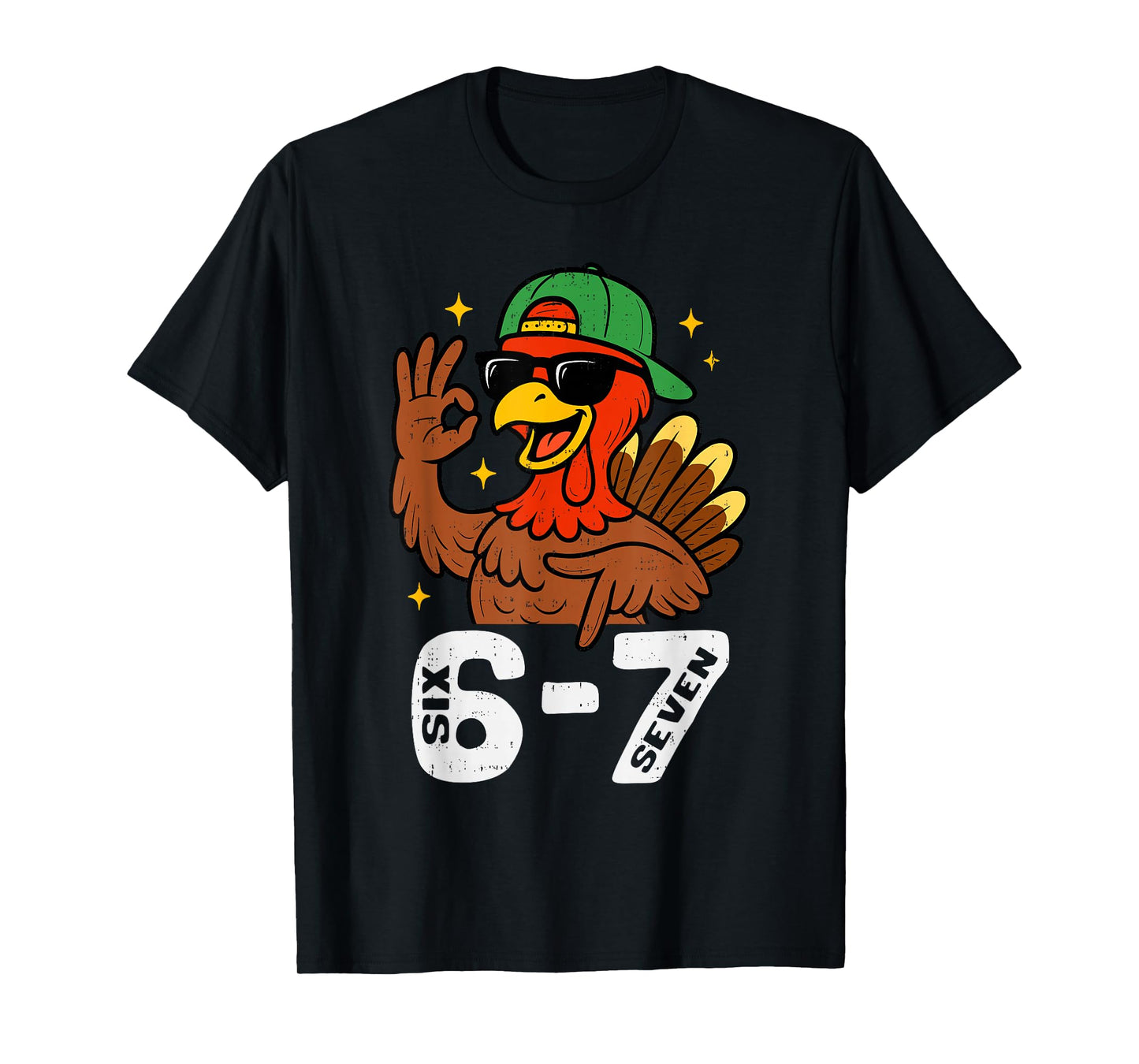 6 7 Six Seven Turkey Gen Z Alpha Meme Slang Teen Boys Kids T-Shirt