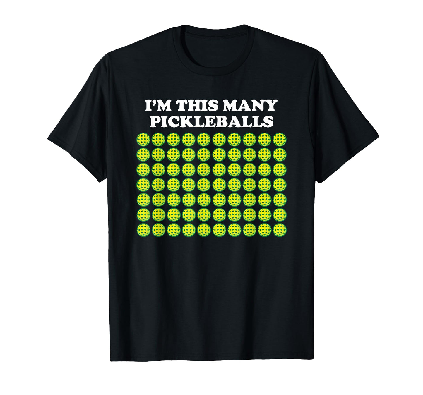 I'm This Many Pickleballs Paddleball Lover 70th Birthday T-Shirt