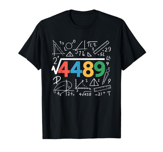 67 Meme Square Root 4489 Slang Six Seven Math Teacher T-Shirt