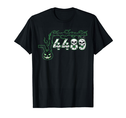 67 Root Six Seven 6 7 Meme Funny Halloween Pumpkin Spooky T-Shirt