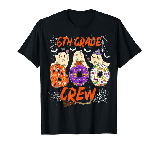 6th Grade Boo Crew Funny Sixth Grade Halloween Teacher Kid T-Shirt