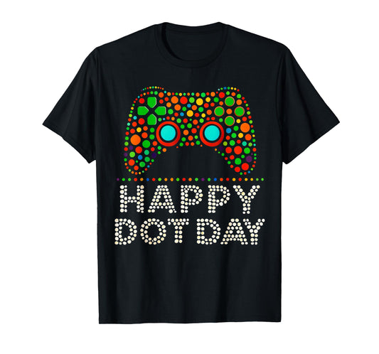 Dot Day 2025 September 15th Polka Dot Gamers Game Controller T-Shirt