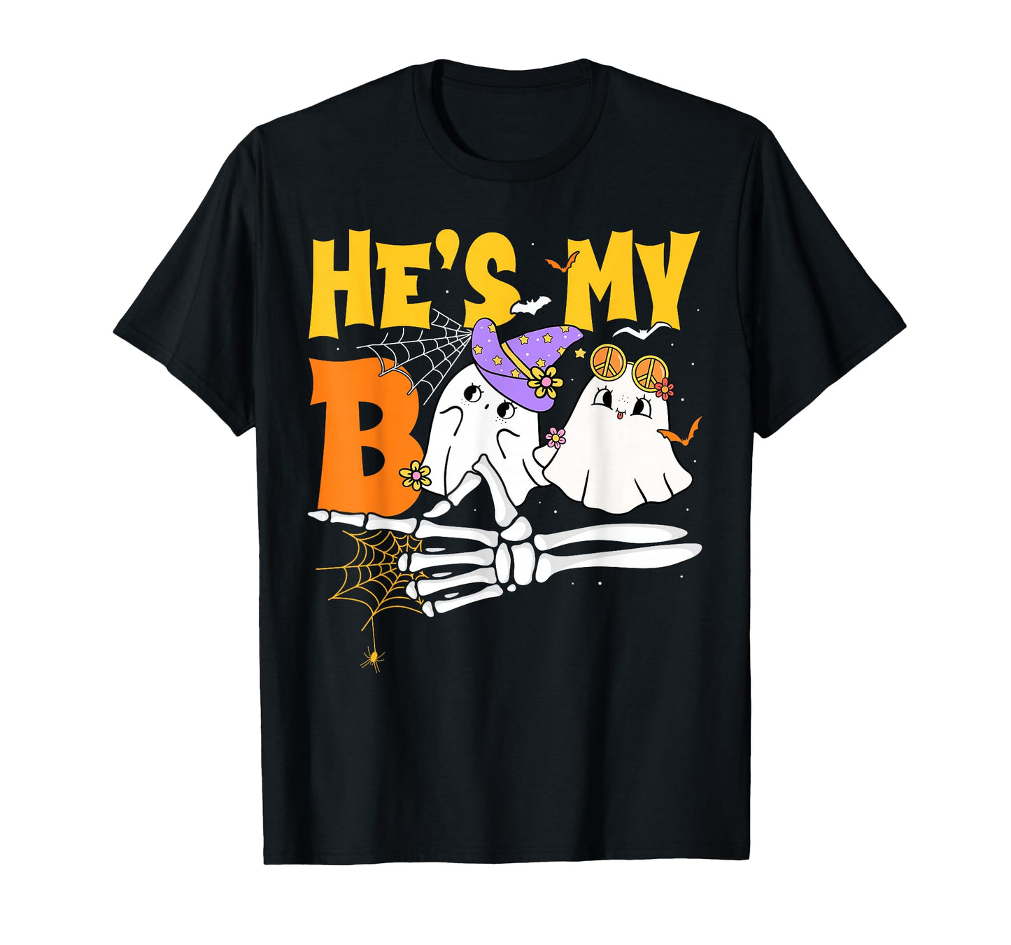 He's My Boo She’s My Boo Ghosts Matching Couple Halloween T-Shirt