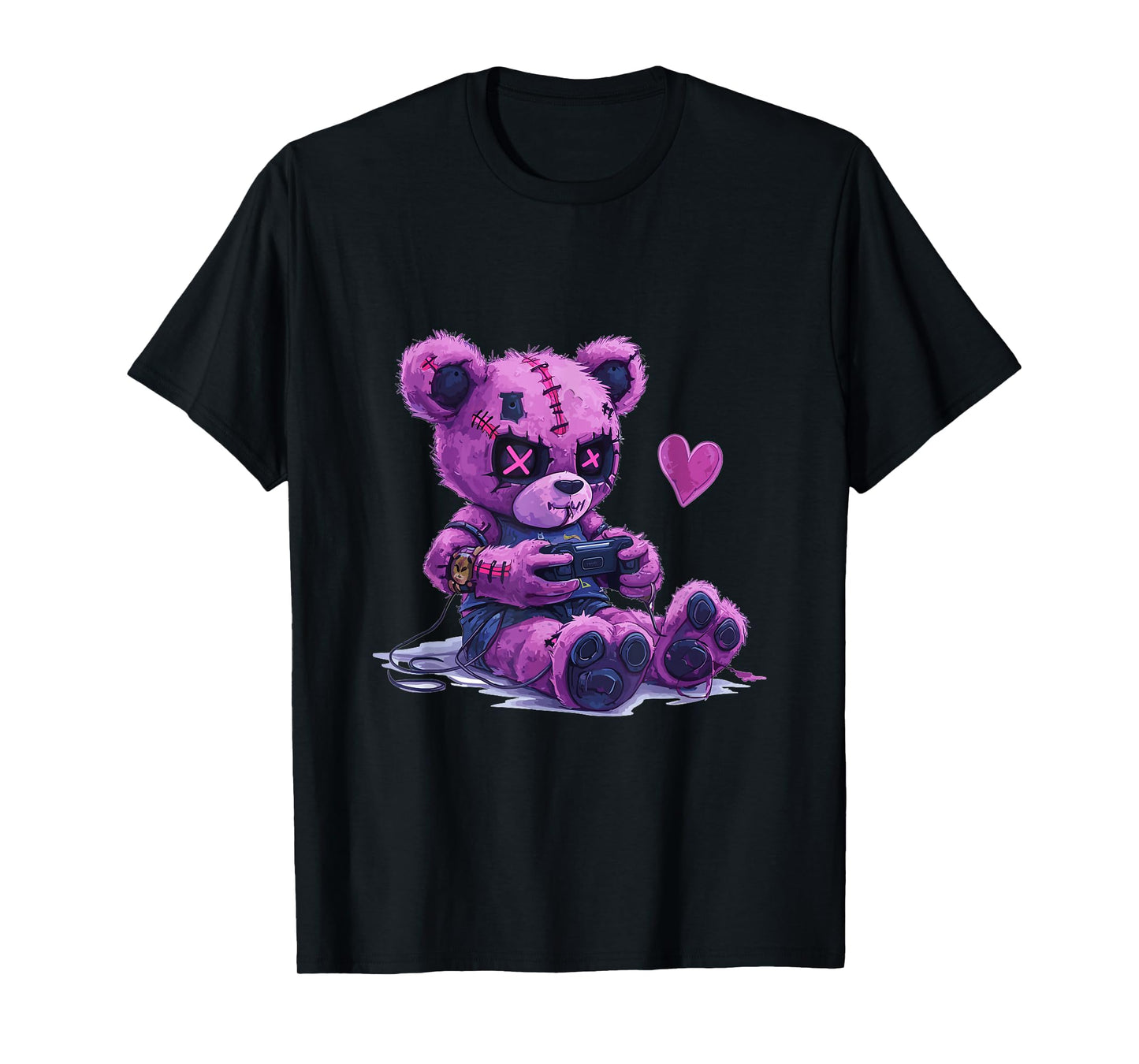 Goth Pastel Cute Creepy Kawaii Gamer Teddy Bear Gaming T-Shirt