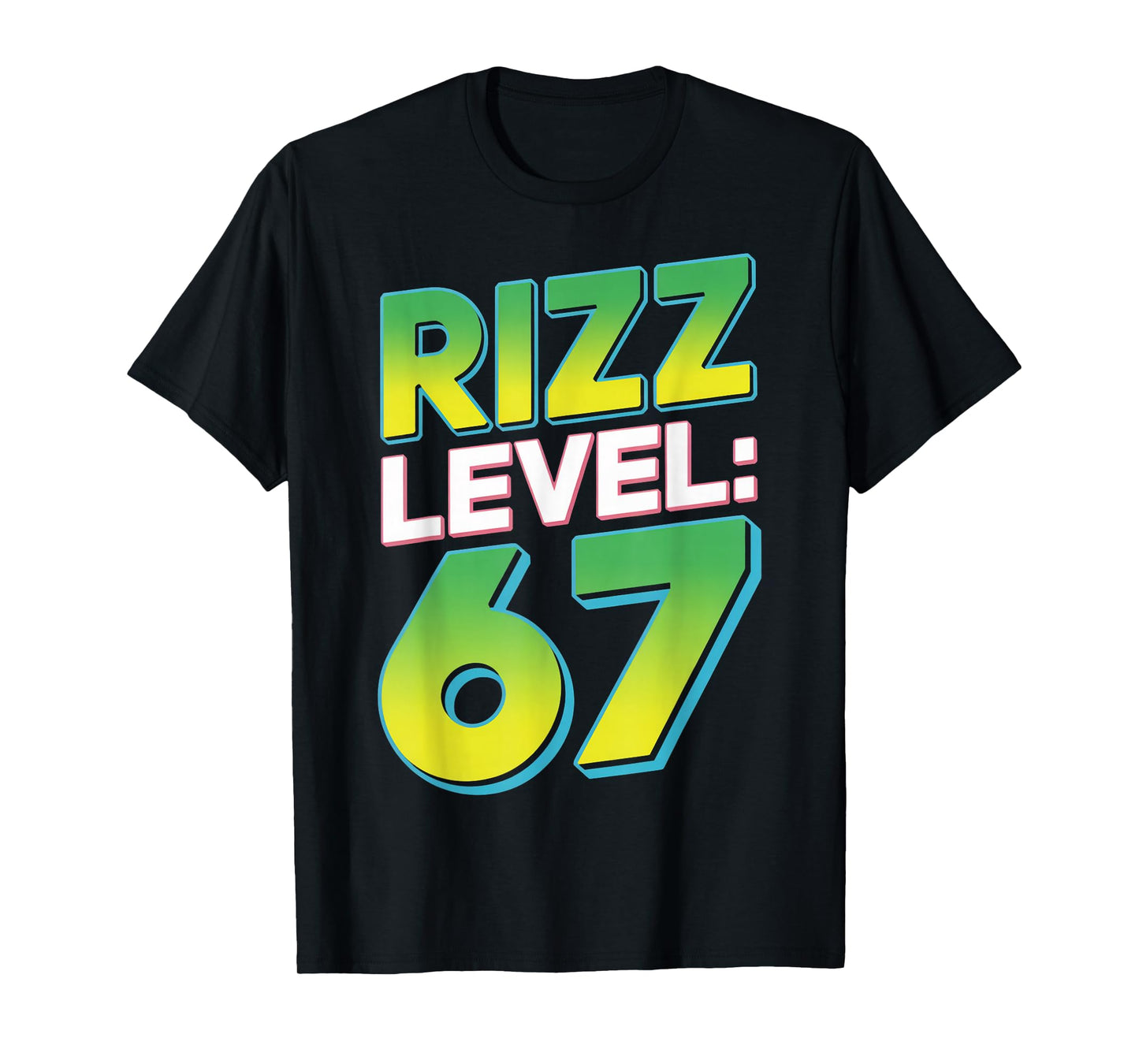 Rizz Level 67 Meme Shirt Youth Trend Six Seven 6 7 Meme 6 7 T-Shirt