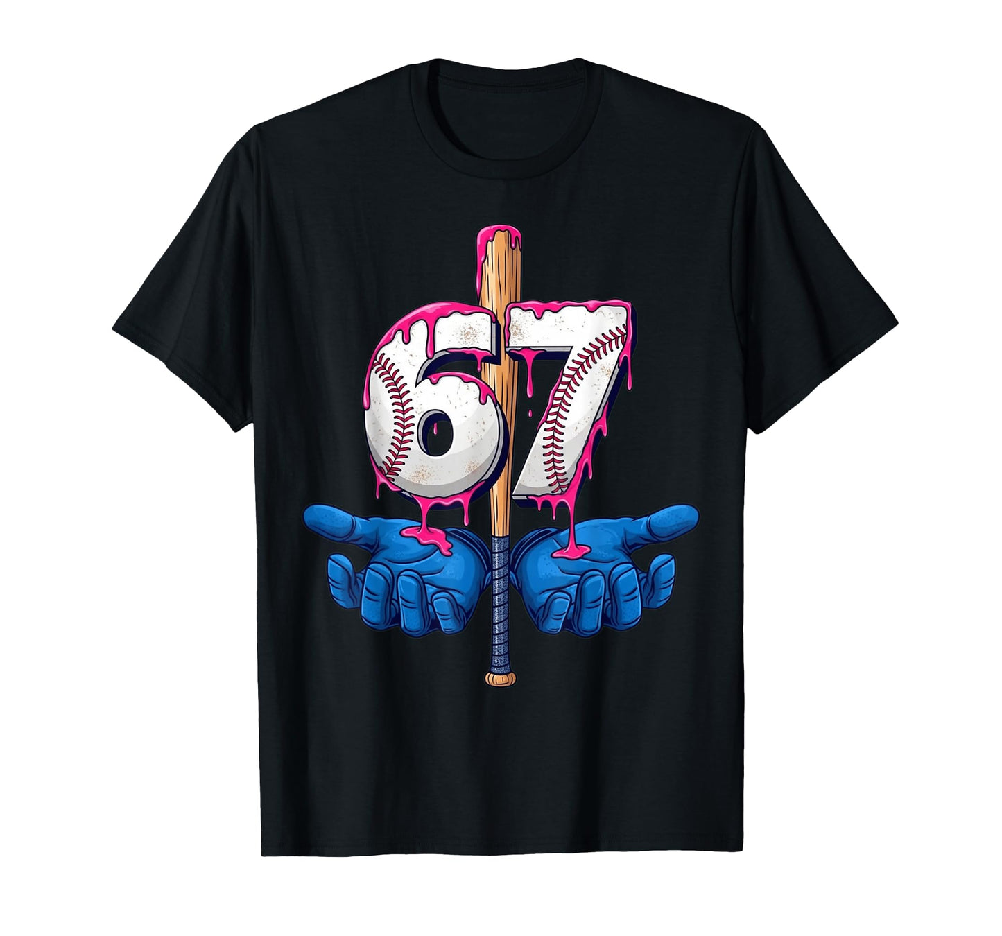 Baseball 67 Six Seven Funny Gen Alpha Meme Drip T-Shirt