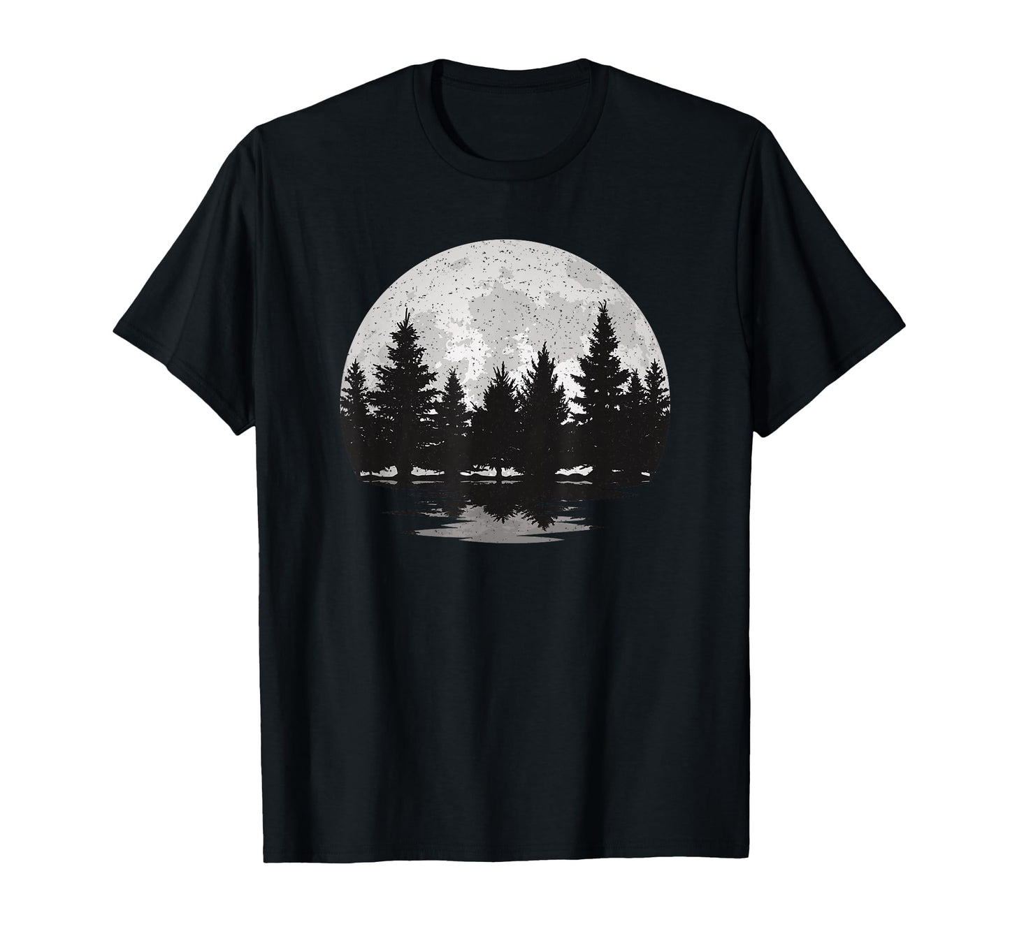 Forest Moon Landscape Outdoor Nature Vintage Graphic Men T-Shirt