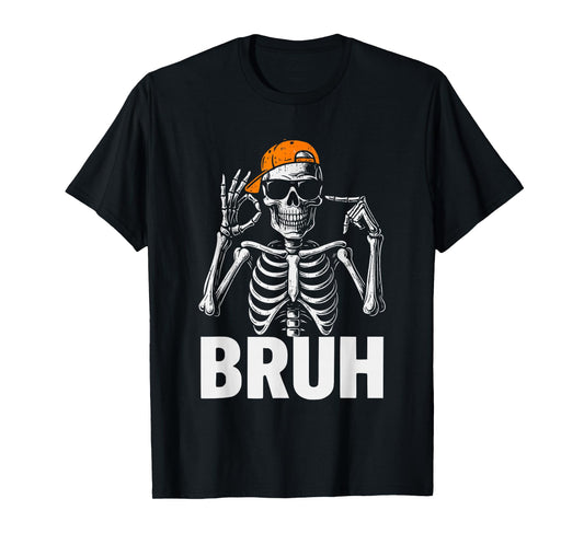 67 Halloween Meme 6 7 Skeleton Six Seven Numbers Funny Bruh T-Shirt