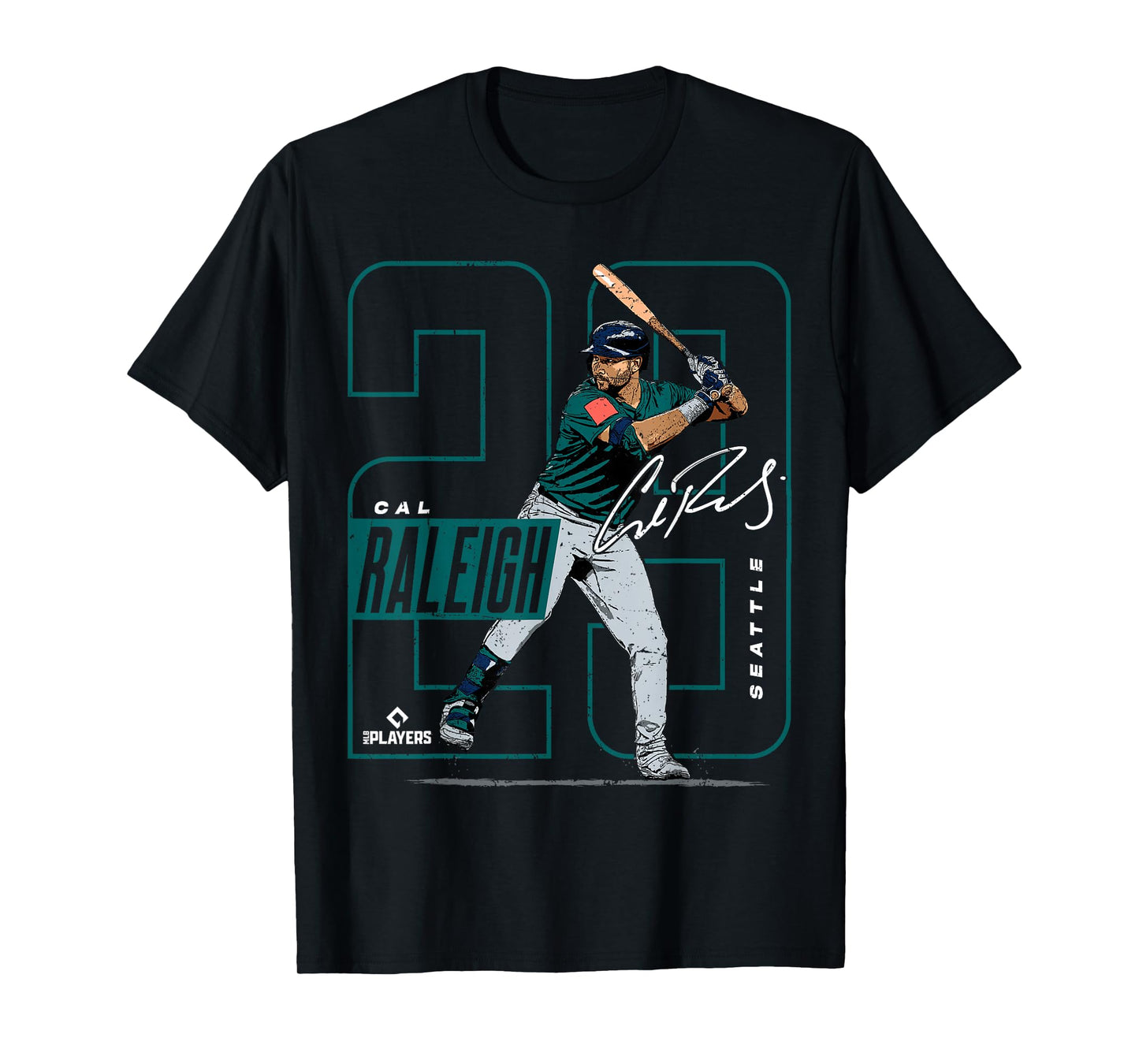 Cal Raleigh | Seattle MLB Baseball Players | MLBCRA202M T-Shirt