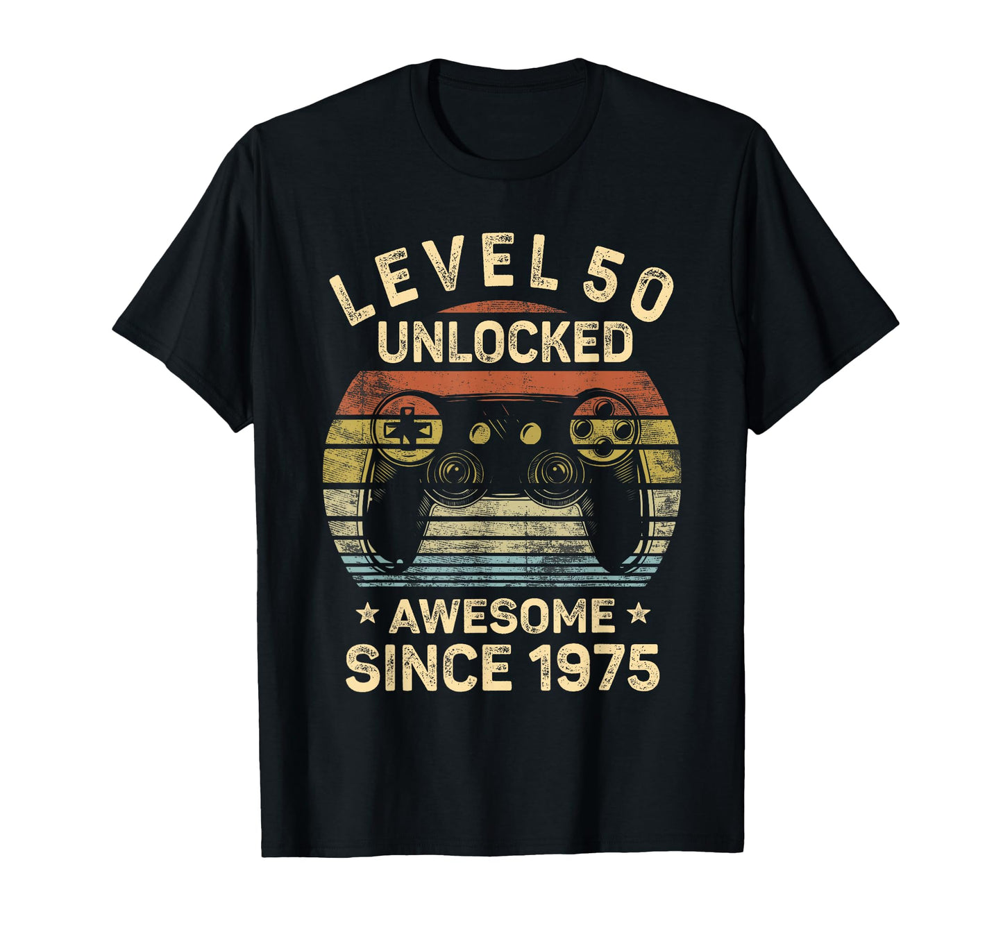 Level 50 Unlocked 50th Birthday 50 Year Old Gifts Gamer Bday T-Shirt