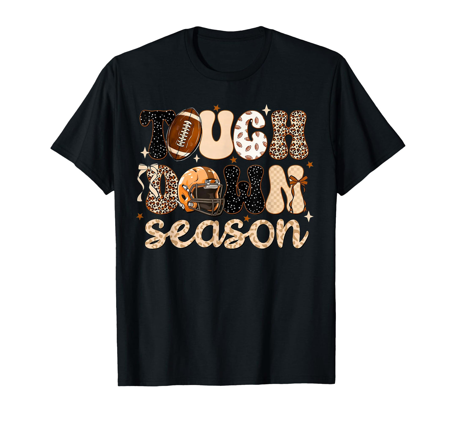 Goose Touch Down Season Fall Game Day Vibes Football Mama T-Shirt