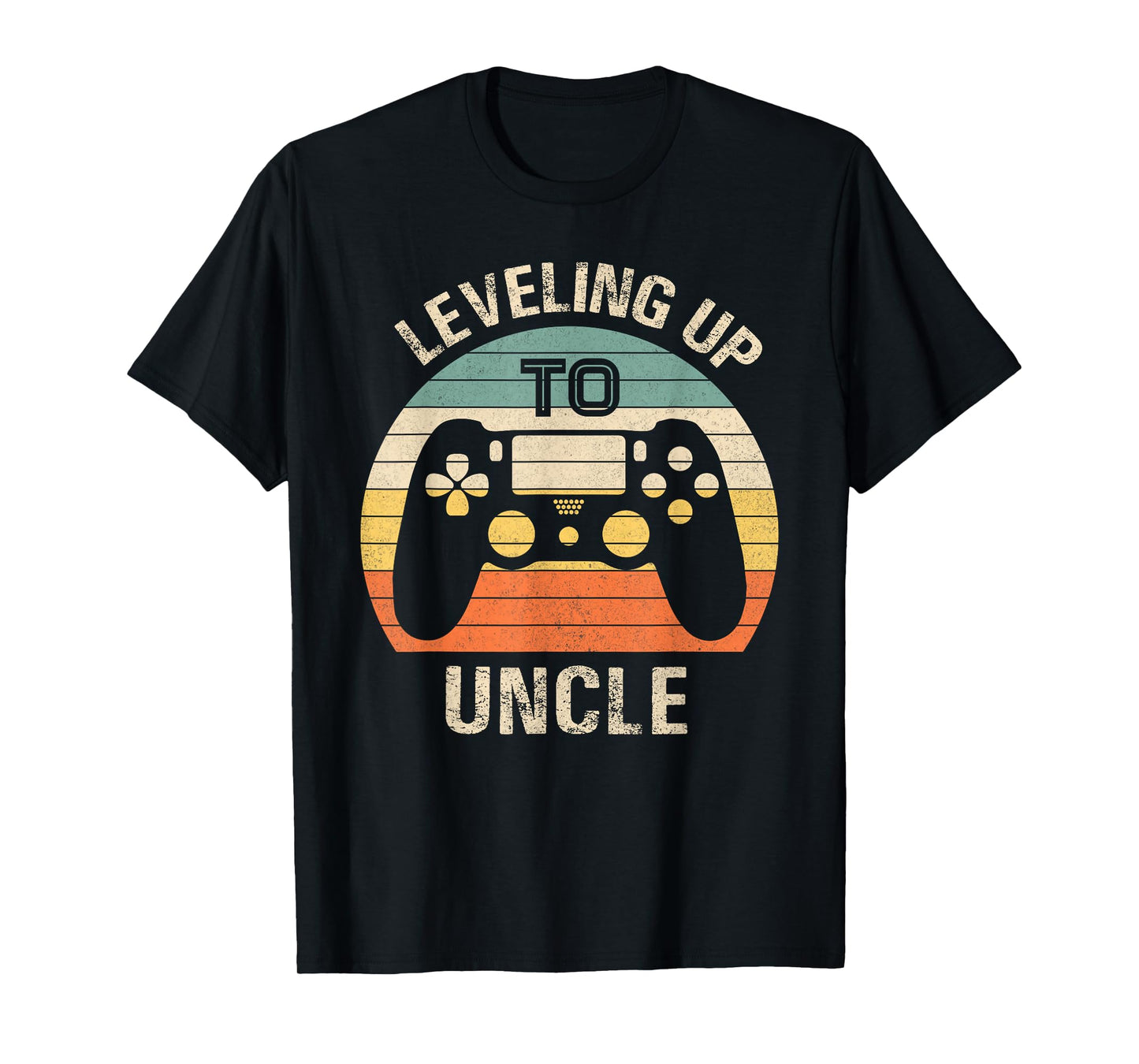 Leveling up to uncle 2025 funny video gamer vintage men T-Shirt