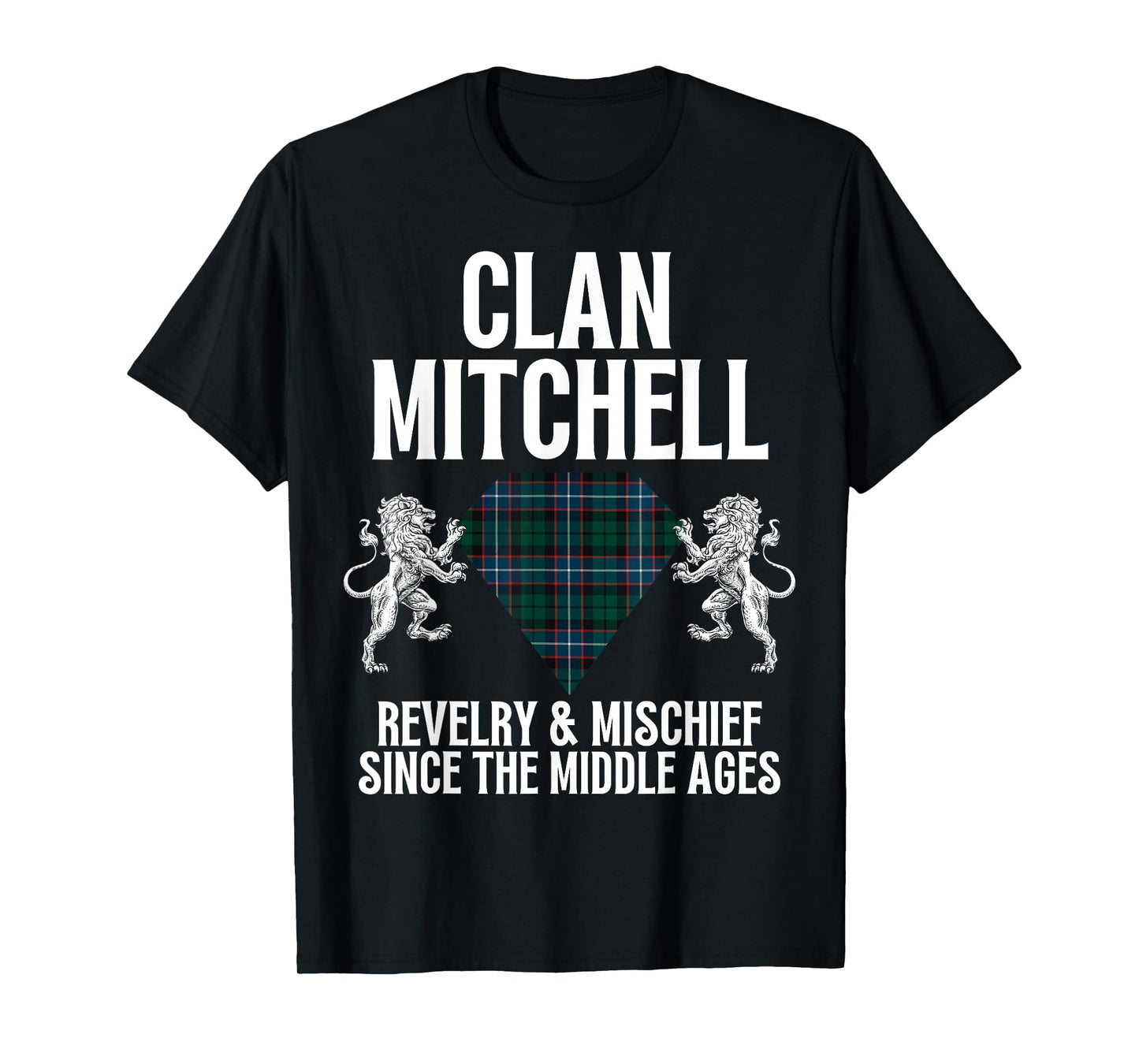 Mitchell Clan Scottish Name Coat Of Arms Tartan Family Party T-Shirt